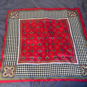 Printed silk scarf / head wrap accessory